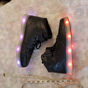 High Top  Rechargeable.  light up shoes.